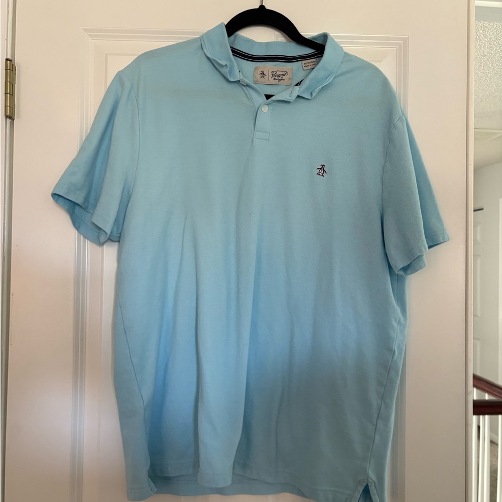 Original Penguin Blue Polo Shirt Classic Design